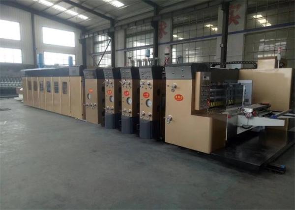 Buy Vacuum Transfer 4 Colors Flexo Folder Gluer Machine PLC Touch Screen Control System at wholesale prices