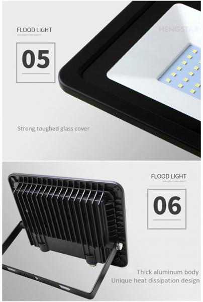 High Brightness Ultra Thin LED Flood Light , 120 Watt LED Flood Light With Glass Cover