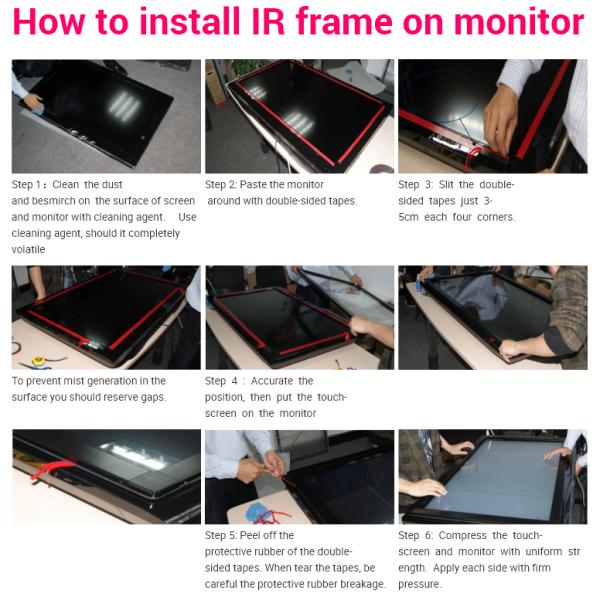 Usb Diy Multi Points 86 Inch Infrared Touch Screen Frame For Exhibition