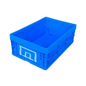 Quality Stable Blue Collapsible Plastic Containers / Folding Plastic Crates for sale