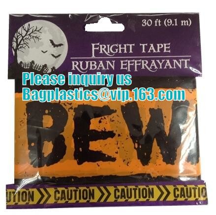 Caution Tape Halloween Red and White Banner Tape,EPI manufacturer in low price Halloween Caution Tape bagplastics packag