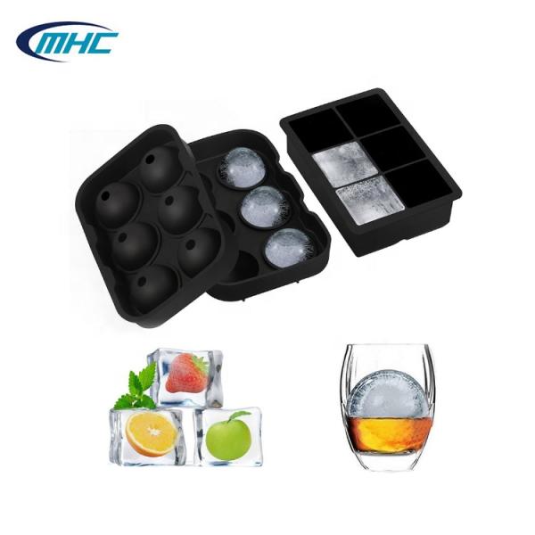 3D Square Silicone Ice Cube Trays Non Stick 15.5*11*5cm Customized