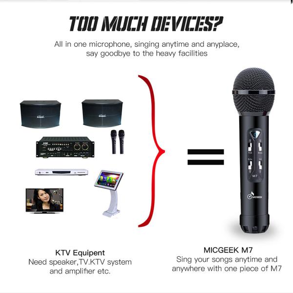 new arrival popular portable microphone M7 Karaoke speaker with bluetooth function