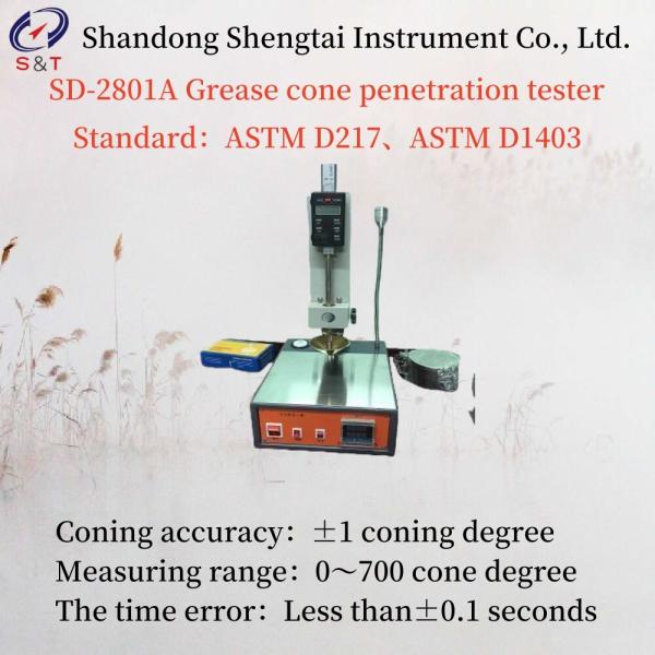Resolution 0.01mm Grease Cone Penetration Tester Power 80w Standard Needle 2.5±0.05g