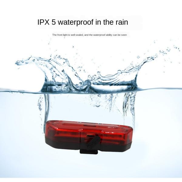LED Waterproof Usb Rechargeable Bicycle Tail Light Mountain Smart Bicycle Tail Light 42.3g