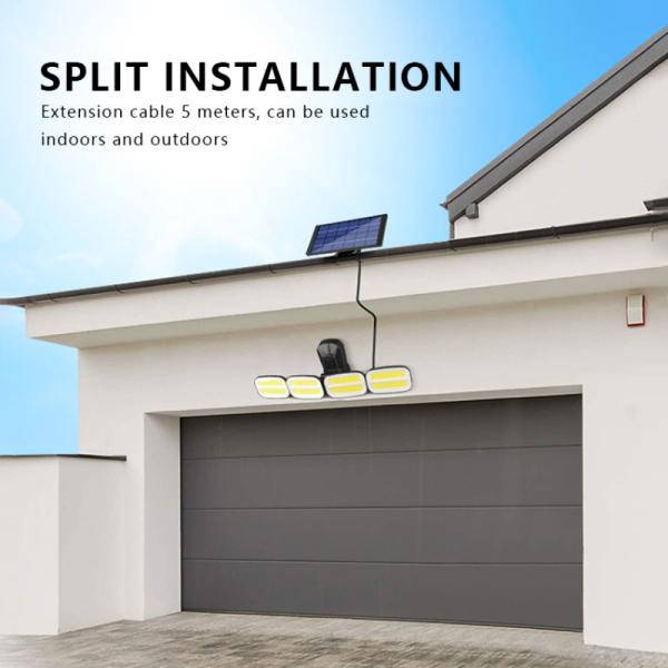 Wireless Big 6V 3W Panel Solar Motion Sensor Wall Light Waterproof