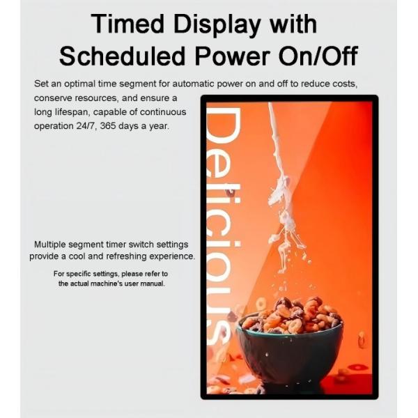 Fullscreen 75" 85" 4K LCD Advertising Display For Indoor Screen Advertising