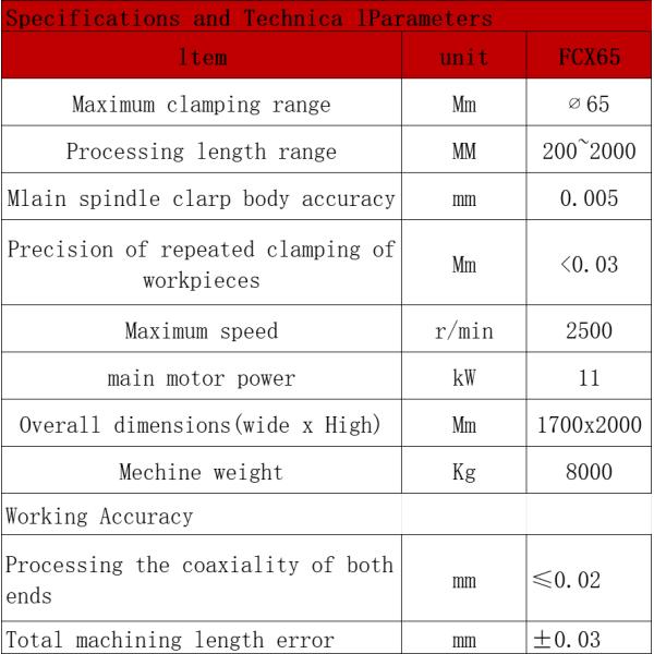 FCX65 Dual-Spindle Lathe Machine High-Precision Turning Machine (Ø65mm, 2500 RPM)