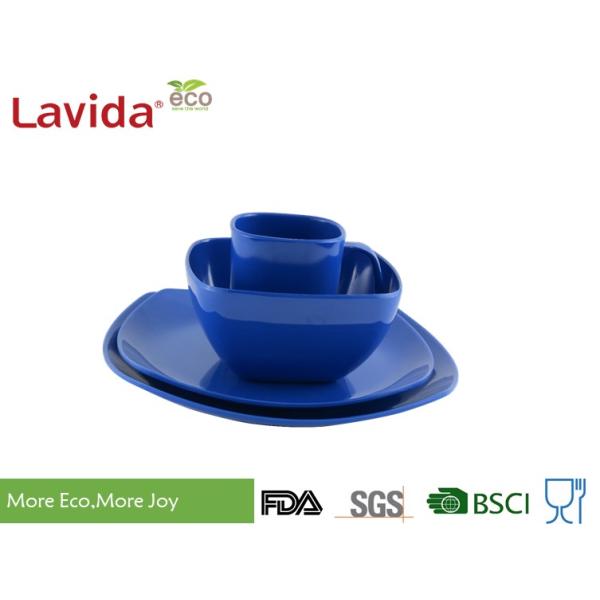 Square Shape Melamine Dinner Set Popular Color Anti - Bacteria Formaldehyde Free