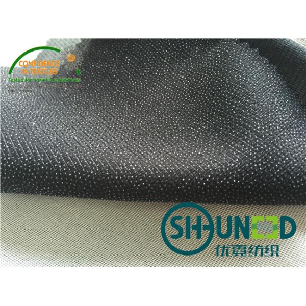 40D * 120D 100% Polyester Fusible Interlining Double Dot W1020D For Garments