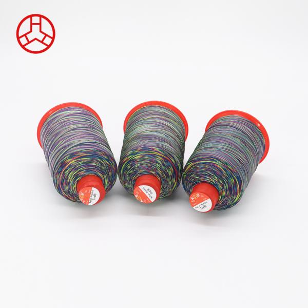 Tex 70 Multi Color Rainbow 69 Nylon 66 FDY Bonded Thread with Pattern Dyed and 250g Weight