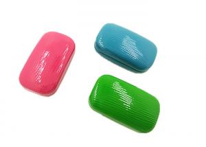 Quality Colorful PU Leather Contact Lens Case Custom Contact Case Holder With Mirror for sale