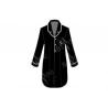 Buy cheap Black Plus Size Modal Sleepwear , Womens Long Sleeve Nightshirt Button Placket from wholesalers