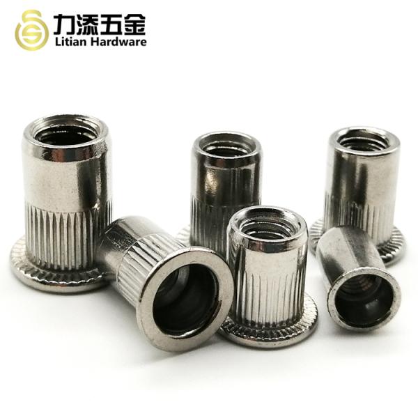 Cold Galvanized Blind Rivet Nuts , Flat Head Rivet Nut M8 M10