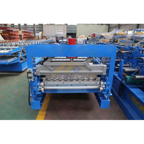 7.5KW 0.8mm Slotted Shutter Guide Making Machine hydraulic cutting