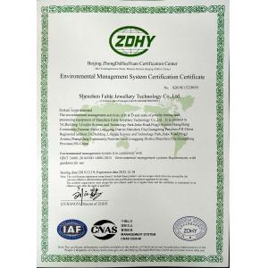Shenzhen Fable Jewellery Technology Co., Ltd. Certifications