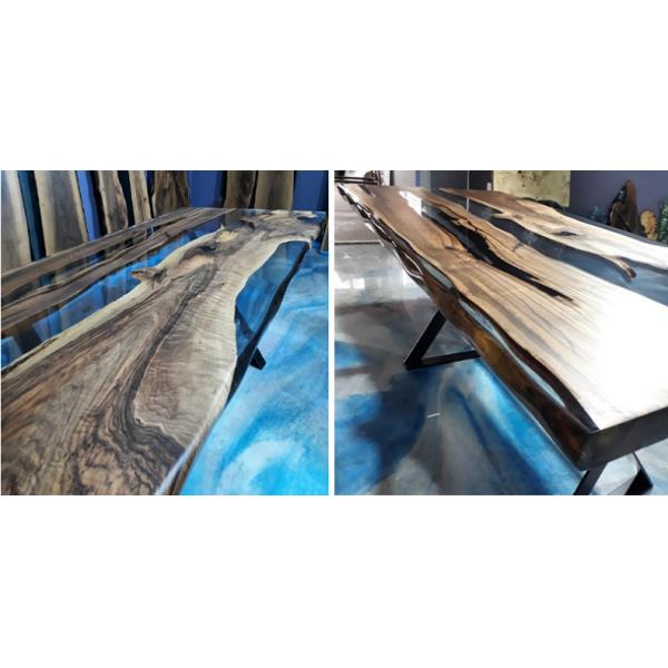 3:1 Crystal Clear Casting Epoxy Resin For Wood River Countertop 75 Shore D