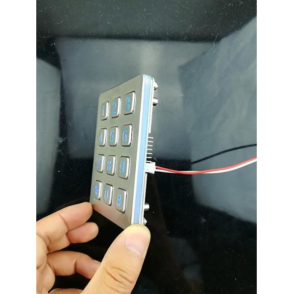 IP65 access control numeric back lighted keypad with male pin out connector