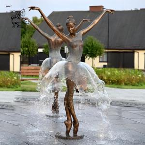Buy cheap Brass Ballet Girl Fountains Life Size Bronze Woman Dancing Statue Modern Outdoor from wholesalers