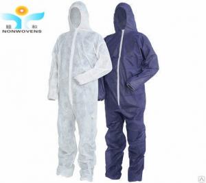 China White Non Woven Disposable Coverall Acid Proof Waterproof Disposable Isolation Coveralls on sale