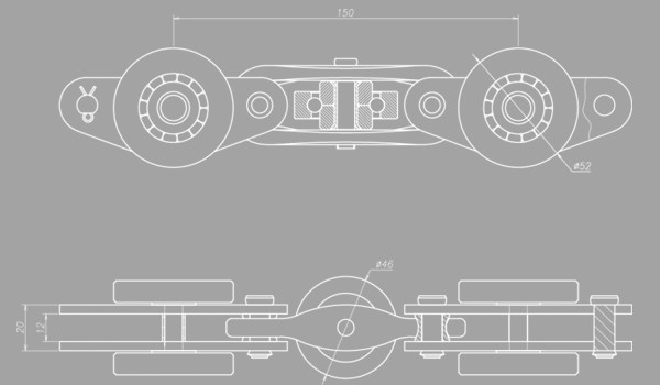 Enclosed Heavy Duty Conveyor Chain Overhead For Powder Coating Oven Line
