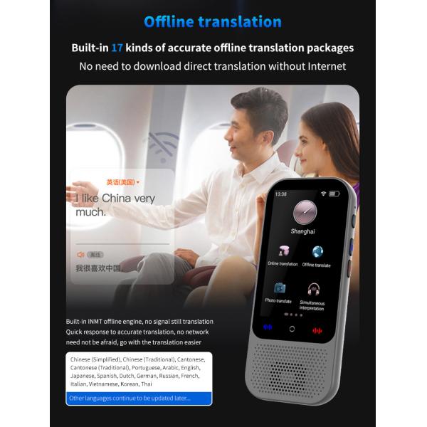2025 S80PRO Language Translator Device 138 Languages Voice Portable Online Offline Translation
