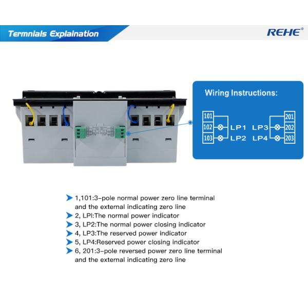 Transfer Switch Generator 63A 4P Automatic Transfer Switch ATS Manual Changeover Switch Controller