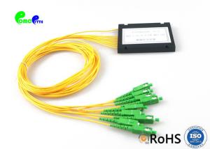 Optical Fiber Plc Splitter Splice / Pigtailed ABS Module 1x8 2.0mm SC / APC Singlemode Long Lifespan