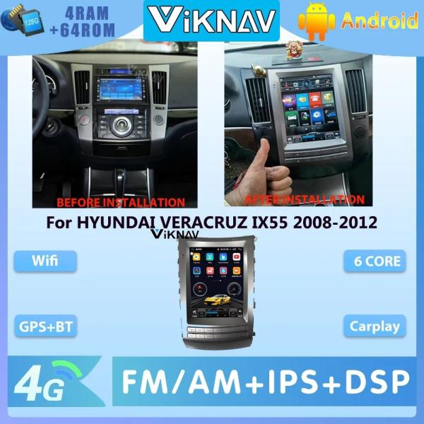 8 Core Wireless Android Auto Radio In 2008-2012 HYUNDAI VERACRUZ IX55
