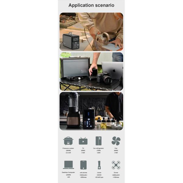 Phosphate Lifepo4 Solar Generator 1000W MPPT Solar Powered Generator For Camping