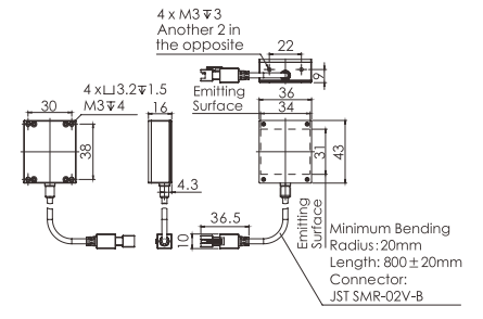 Film Stain Detection Machine Visual Inspection Lighting 43mm Length