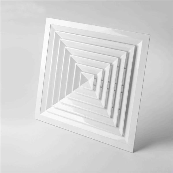 Buy White 4 Way Air Ventilation Grille Anodized 500x500mm Fixed Blade at wholesale prices