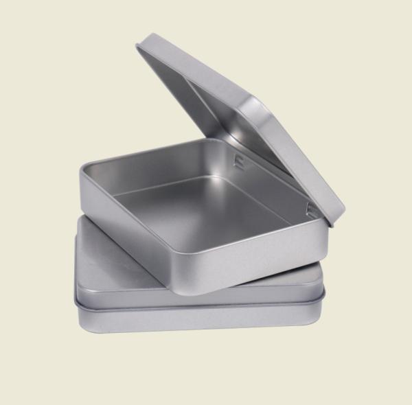Buy Rectangular Matt Coating Hinged Empty Tin Cans at wholesale prices