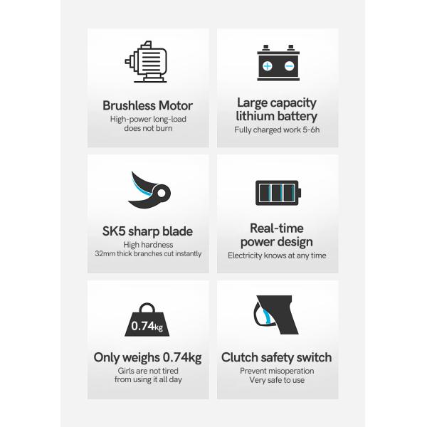 Lithium Battery Powered Tree Branch Pruner Lithium Shears Lithium Pruning Scissors