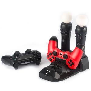 China 4 In 1 USB Charging Dock With LED Light Dual Charger Dock Station For Playstation For PS Move For PS4 VR Controllers on sale