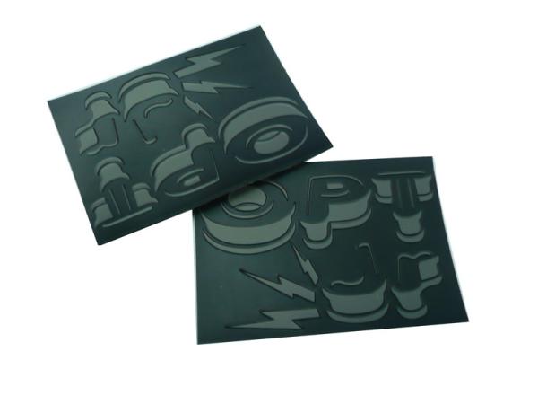 Buy Black PU leather Patches, Jeans Patch With Embossed Pattern For Garment at wholesale prices