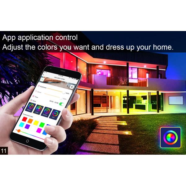 5m Smart LED Light Strip Remote Control Sync To Music Addressable SMD5050 Dream Color