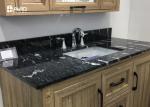Nero Assoluto Granite Natural Stone Countertops For Kitchen / Bathroom Moisture