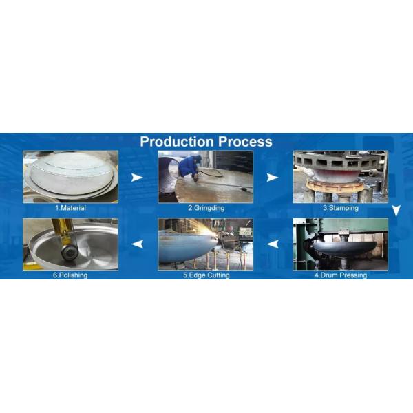 Standard ASME Flanged And Dished Head 304H Oval Ellipsoidal Dished Head