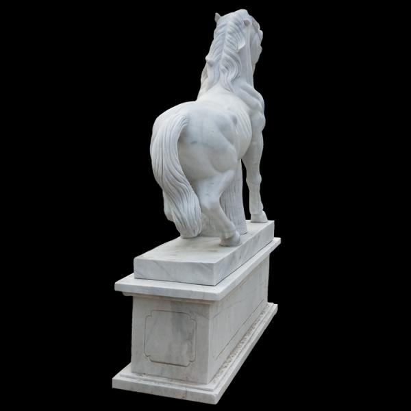 Life size outdoor garden marble horse statue,stone horse sculptures for park