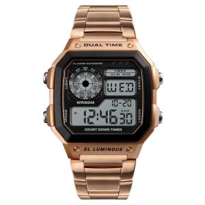 China Rose Gold Mens Digital Watch Classic Wild Street Watches Sport Retro 50m Waterproof Skmei 1335 Wristwatch on sale