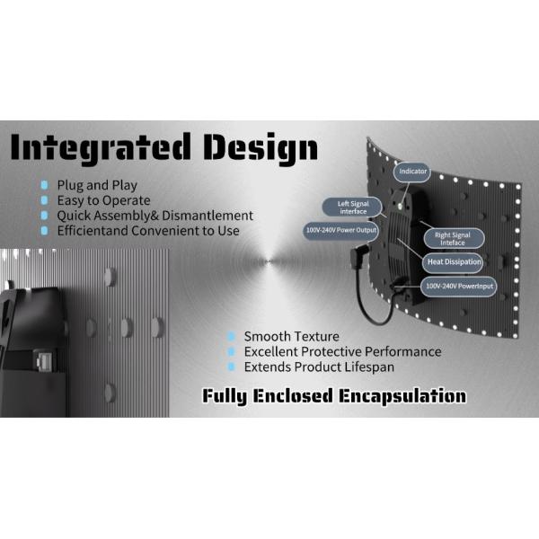 P1.8 Ultra Thin Flexible Led Screen 480*320*5.8mm Plug And Play Curved Flexible Led Display Module