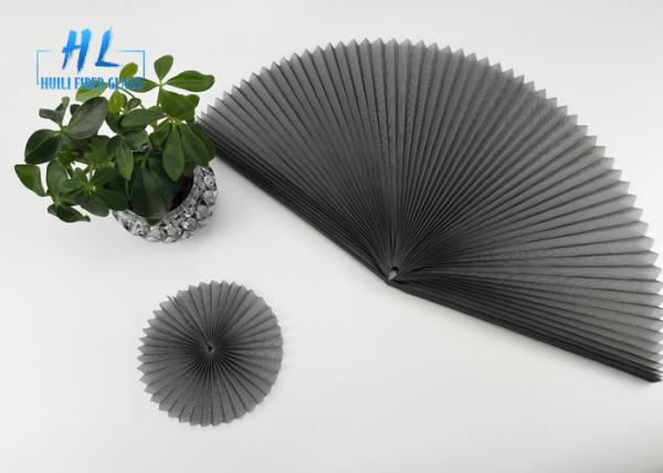 Buy Grey Color Folding Window Screen Net Water Proof Pleated Insect Screen Mesh at wholesale prices