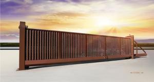 Quality Villa Security Galvanized Trackless Automatic Sliding Gates With Mesh / Partition for sale
