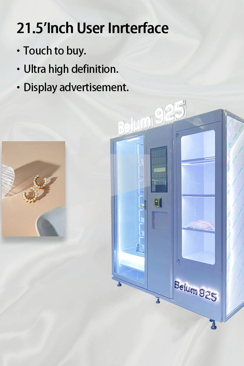 Smart Jewelry Vending Machine with Double-Glazed Secure Door and Automated Lift System