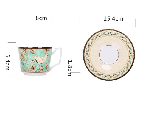 LFGB 6.4x8cm Sustainable Personalised Fine Bone China Teacup Sets