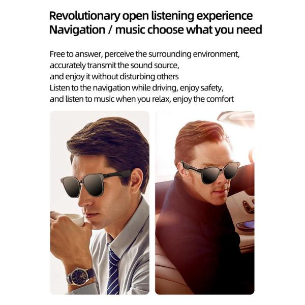 Handsfree smart sunglasses built in double speakers touch control for outside sport