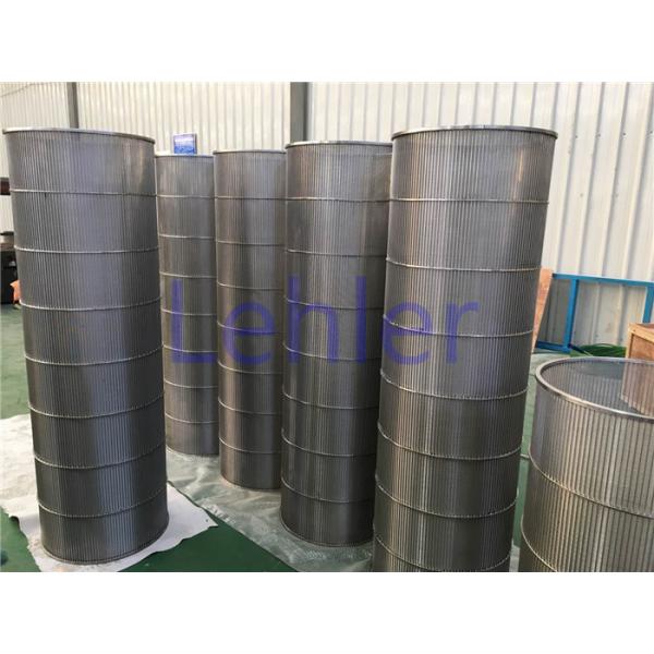 250 Micron Wedge Wire Screen Filter , Vertical V Filter Non - Clogging