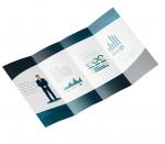Foldable Business Card Printing , A5 Leaflet Printing Art Paper Full Color