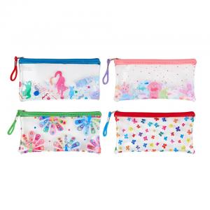 China Frosted Mini PVC Pencil Pouch Custom Colored PP Plastic Pencil Pouch With Zipper on sale
